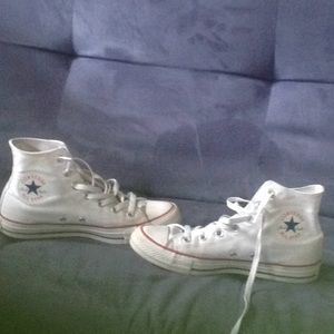 White converse high tops